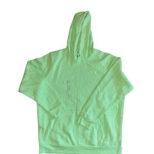 Under Armour Mens Fleece Hoodie Lime Green Size 2XL 1377530